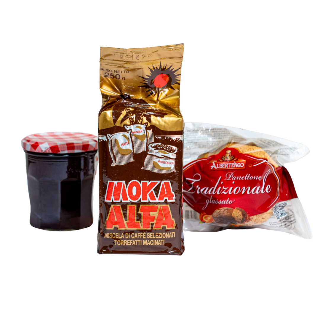 Caffè 250g + panettoncino + marmellata